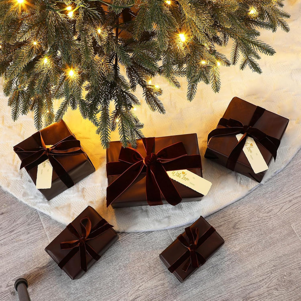 Matte Brown Christmas Kraft Wrapping Paper Roll Set Solid Color