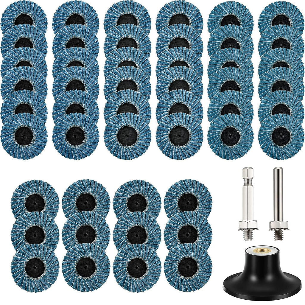 Hotop 48 Pcs 2 Inch Flap Disc Sanding Disc 40/60/80/120 Grit