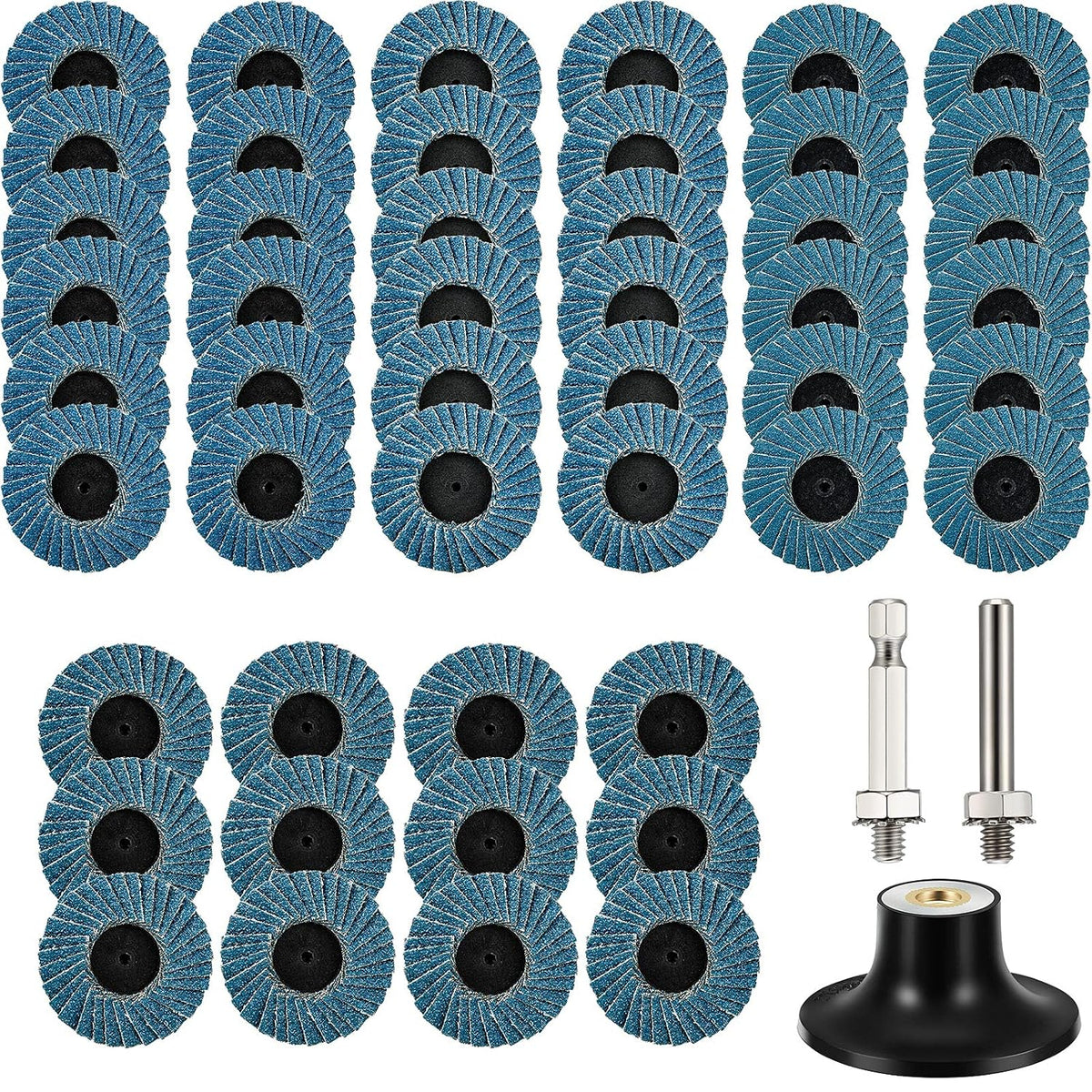 Hotop 48 Pcs 2 Inch Flap Disc Sanding Disc 40/60/80/120 Grit