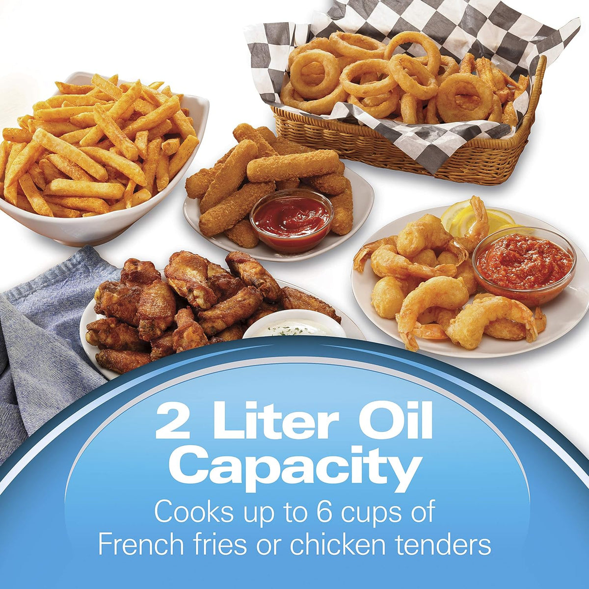 8 Cup Electric Deep Fryer with Basket For Home Use