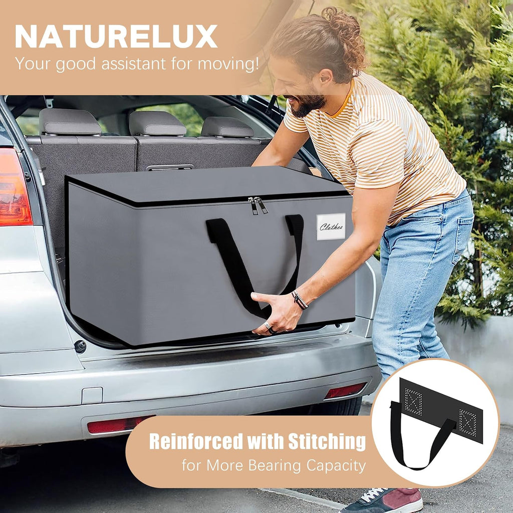 Heavy Duty Moving Bags - Extra Large Packing Bags and Storage Totes, Collapsible and Foldable Option for Moving and