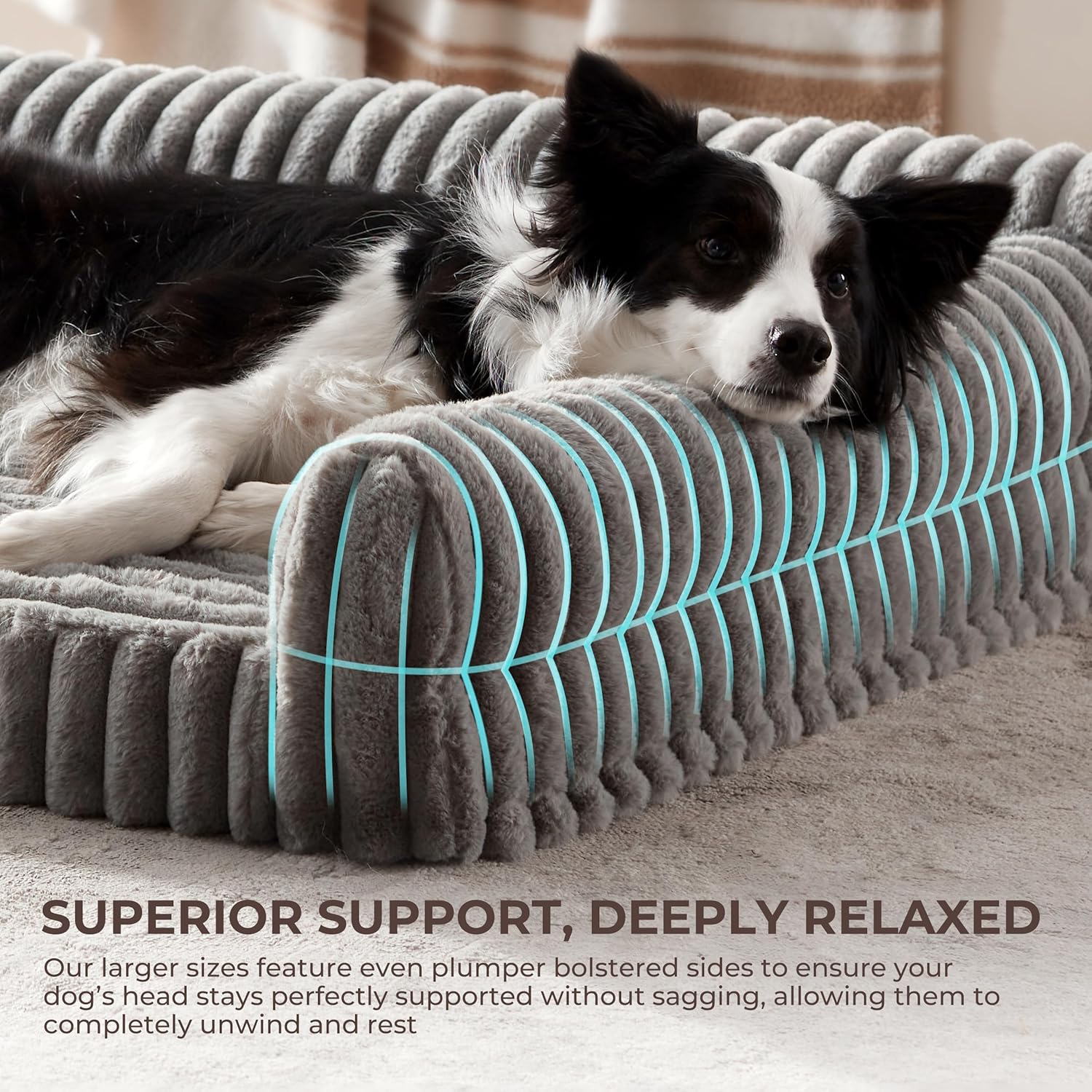 Orthopedic Dog Bed Large Pet Beds with Removable Washable Cover, Couch-Like Sofa Design for S to XXL Dogs Up to 50