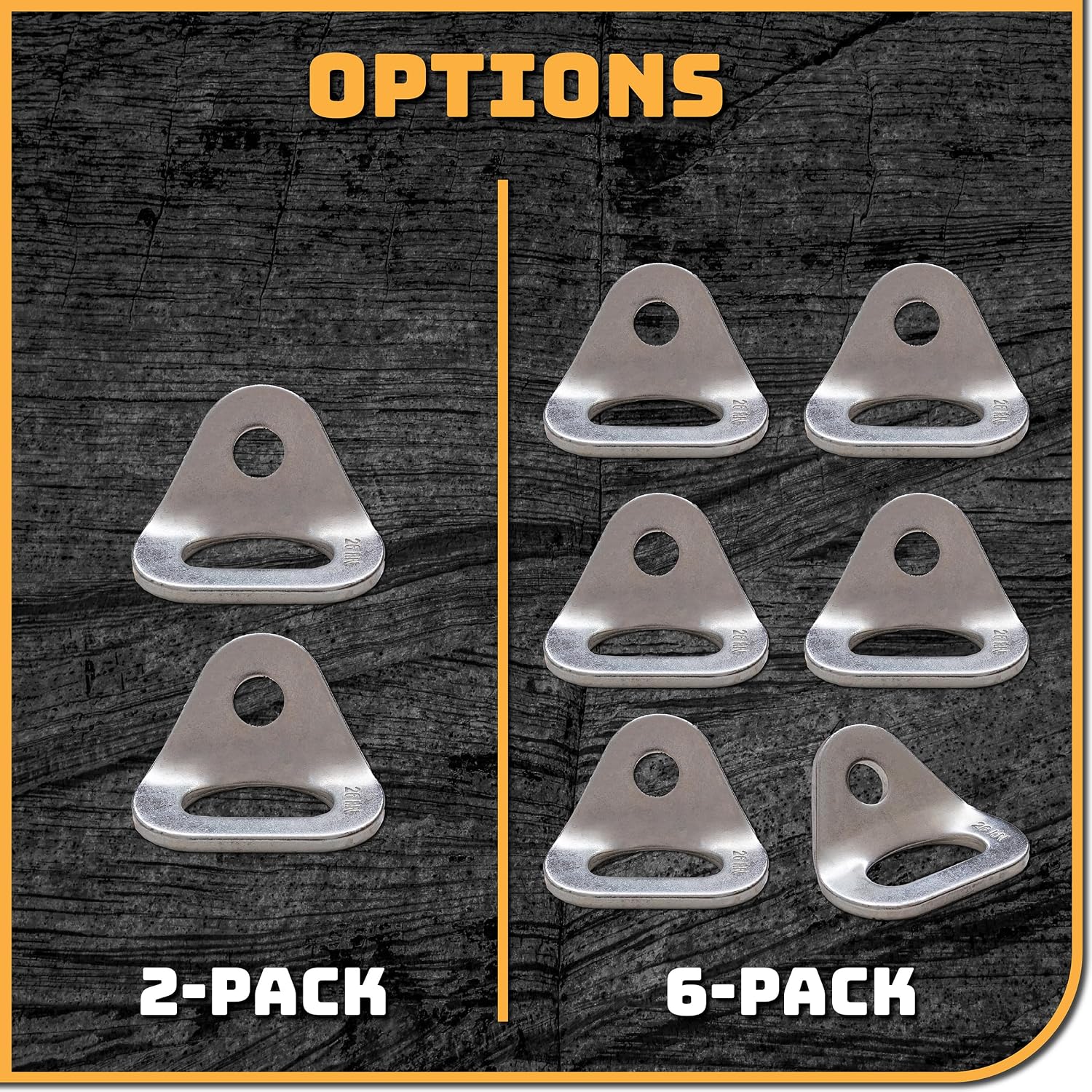 26kN Climbing Wall Bolt Hanger/Anchor/Tiedown for 3/8" Screw/Bolt Ideal for Rock Climbing and Home Gyms, Hammocks