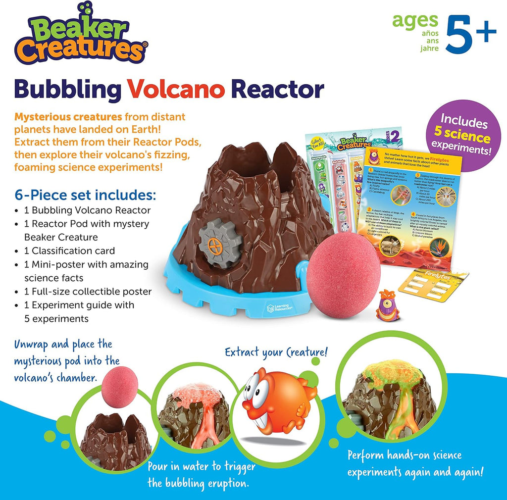 Beaker Creatures Bubbling Volcano Reactor - Ages 5+ Science Kits for Kids, STEM Toys for Kids, Fun Science