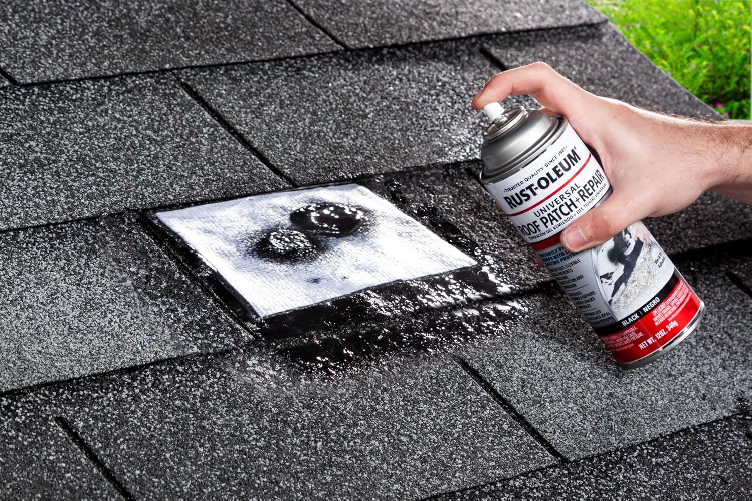 Triple Thick Roof Patch and Sealer Spray, 13 oz, Black