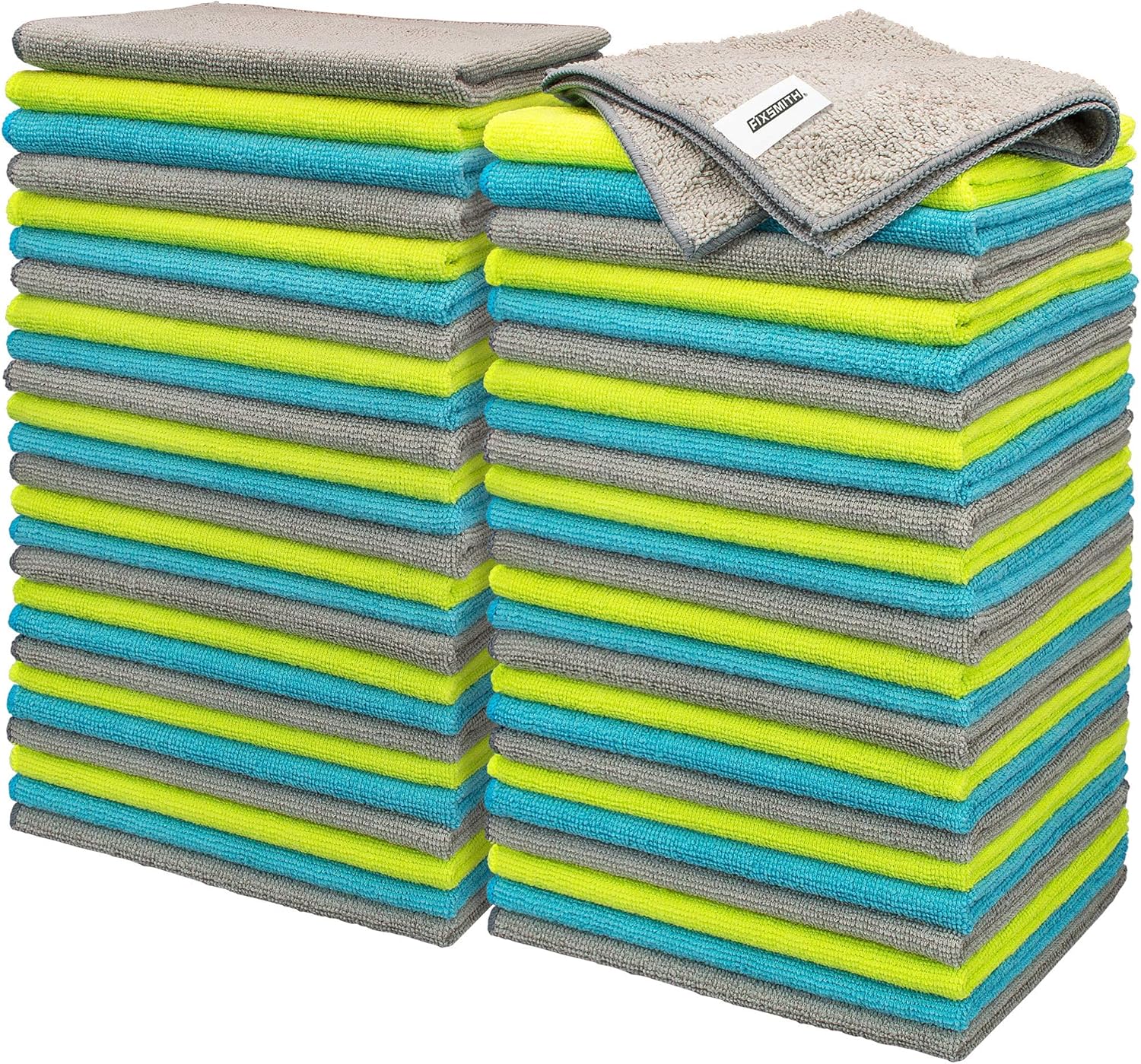 Microfiber Cleaning Cloth - Pack of 50, Microfiber Towels for Cars 16 x 12 in, Highly Absorbent Cleaning Rags