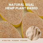 Natural Dishwand Sponge Refill,12Pcs Plant-Based Dish Wand Replacement Head