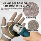 A9 Cut Resistant Metal Mesh Chainmail Glove, PM5201, 1 Pack, L