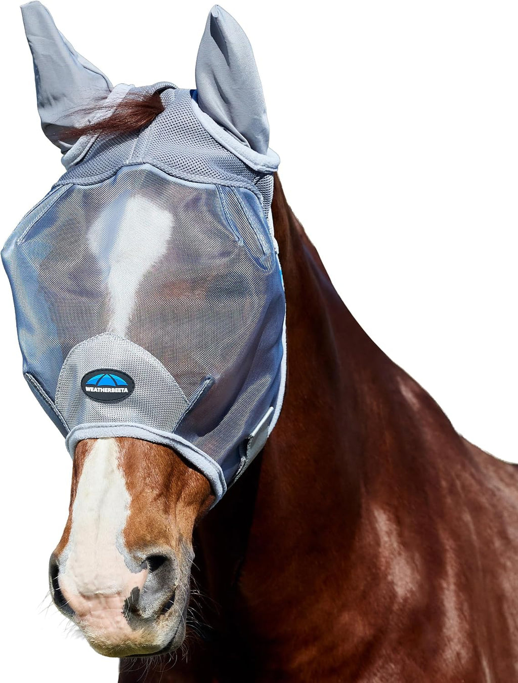 ComFiTec Durable Mesh Fly Mask with Ears, Grey, Large