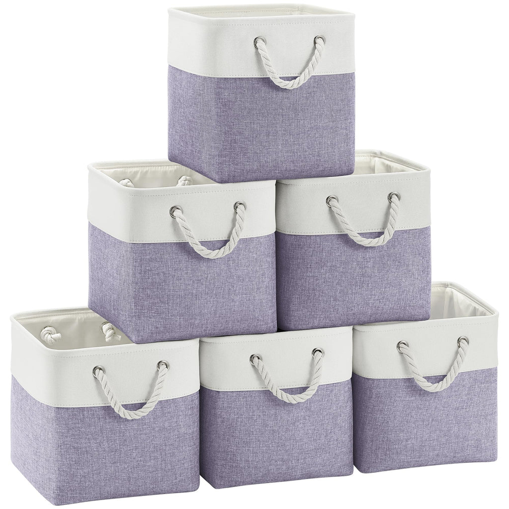 11 inch Cube Storage Bin with Handles 6 Pack