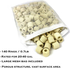Ceramic Filter Media Bio Filter Rings 1lb / 2lb / 4lb / 8lb (180ct / 1lb)