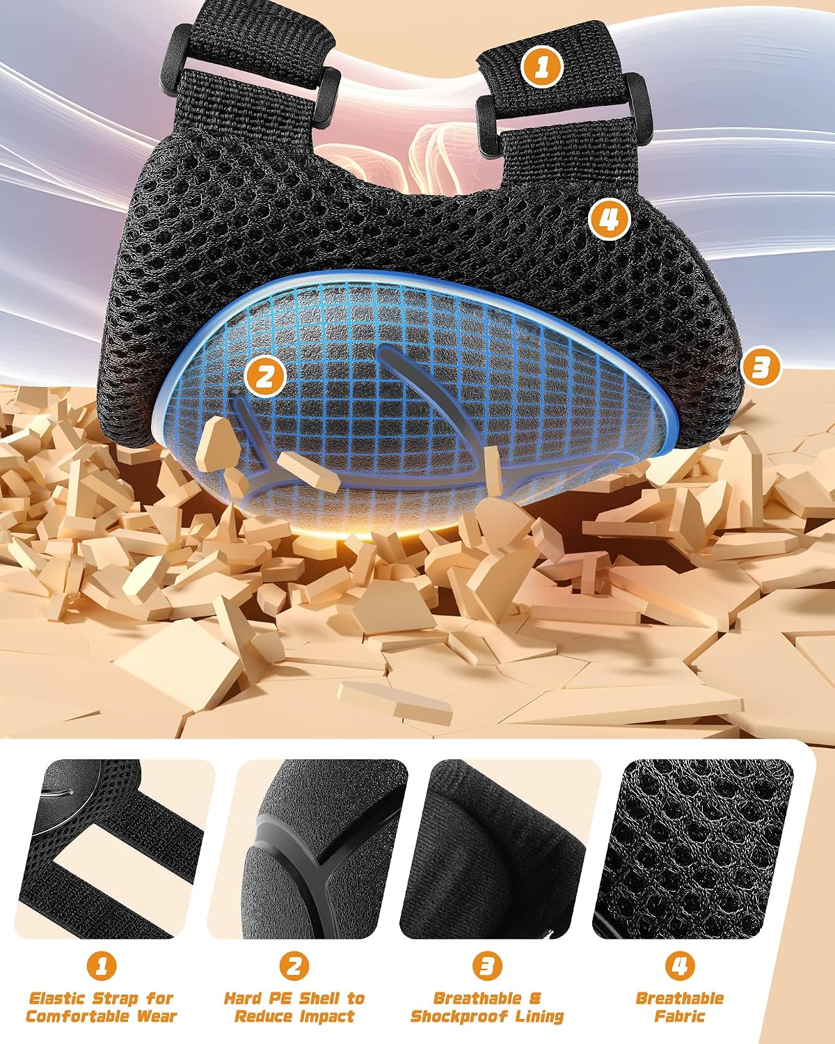 Kids Bike Helmet Set, Adjustable Helmet for Ages 2-3-5-8-14 Year Boys Girls, Toddler Pad Set with Knee and Elbow Pads