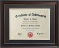 8.5x11 Diploma Frames with Mat Cherry Matte Black with Gold Rim | 8.5x11 Inch With Mat or 11x14 Inch Without Mat