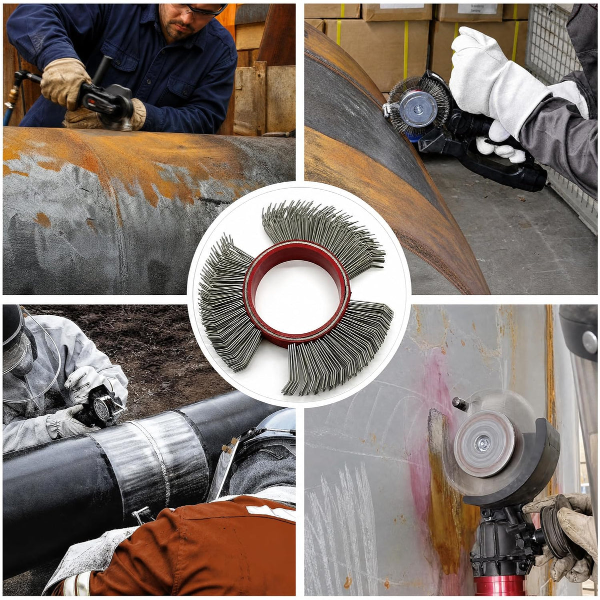 Abrasive Wire Wheel Belt/Bristle Blasting Wheels for Surface Blaster, 1PCS
