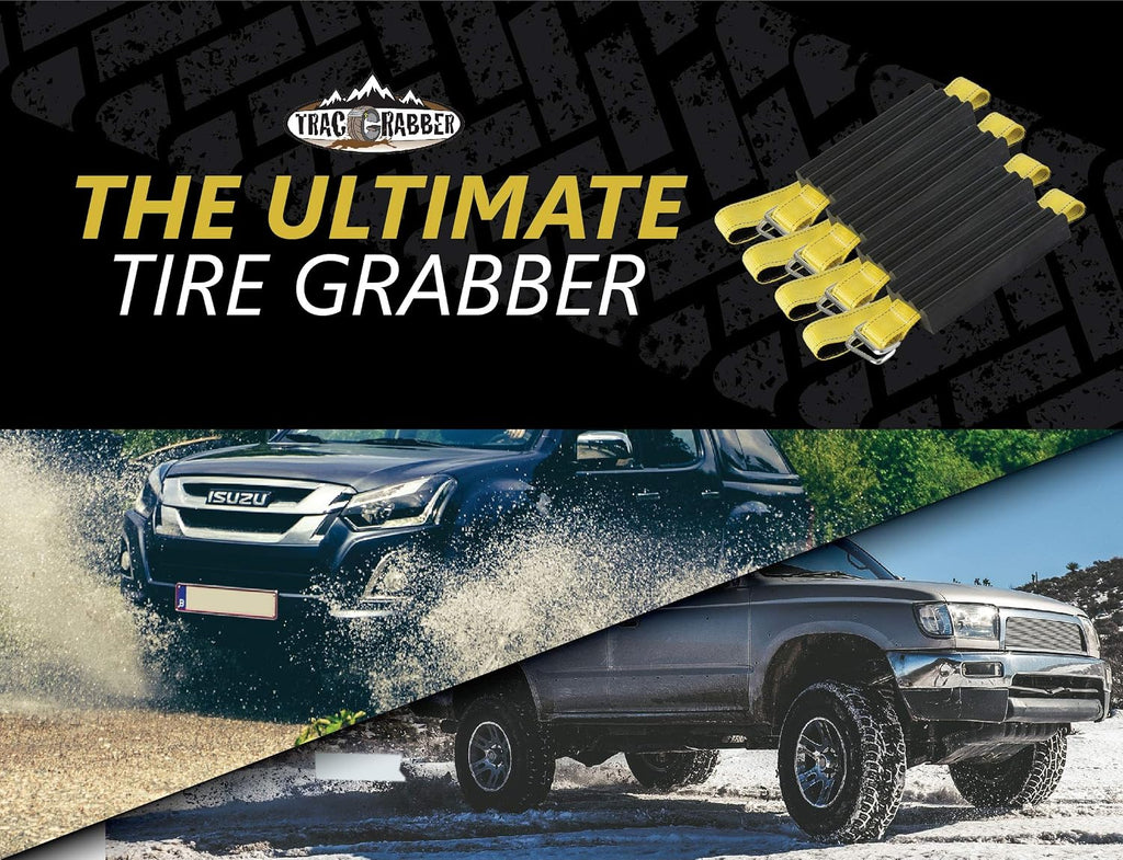Tire Traction Device for Trucks & Large SUVs, Set of 4 - Made in the USA, Anti Skid Emergency Tire Straps to Get