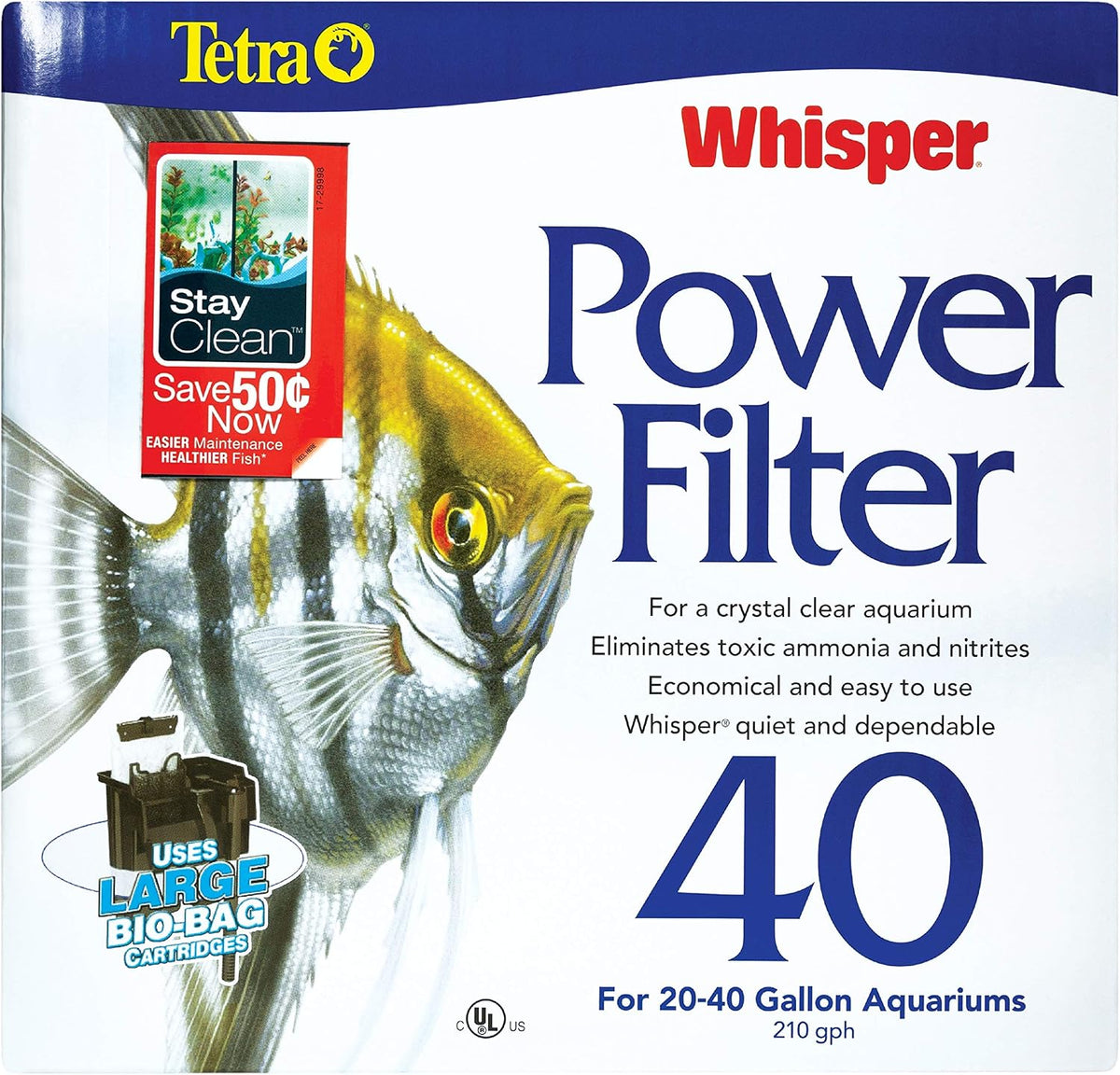 Whisper PF40 Power Filter For Aquariums