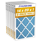 14x20x1 Air Filter MERV 13, AC Furnace Filters (6-Pack)