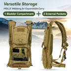 Tactical Molle Hydration Pack Backpack with 3L TPU Water Bladder