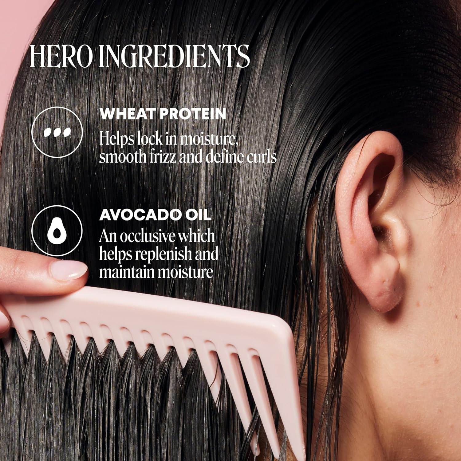 SMOOTH Shampoo + Conditioner with Wheat Protein & Avocado Oil for Frizz-Prone Hair 90 mL (Dual Set)