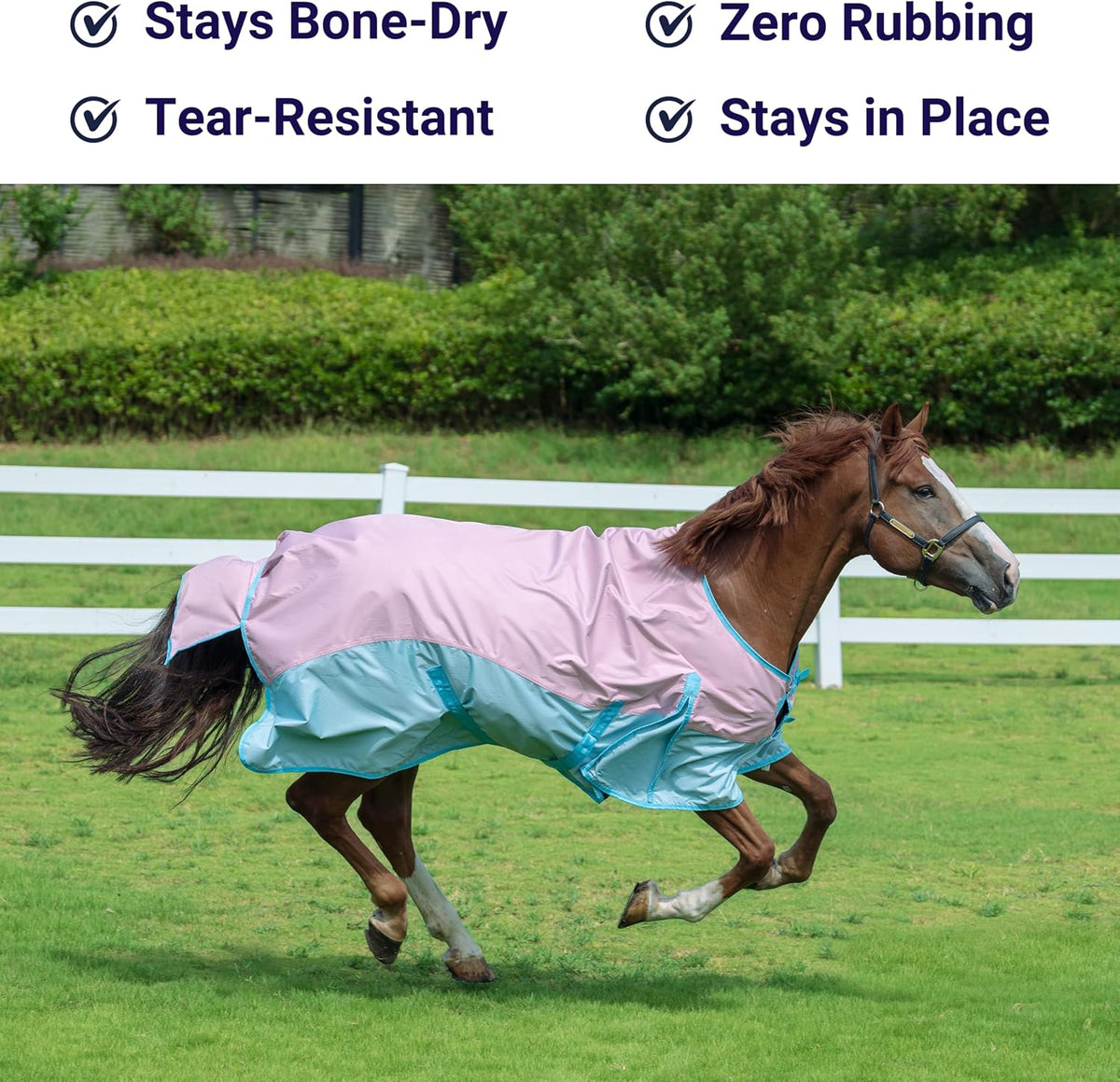 Horse Turnout Rain Sheet | 600 Denier Ripstop Turnout Blanket No Fill (0g) | Waterproof Lightweight Breathable |