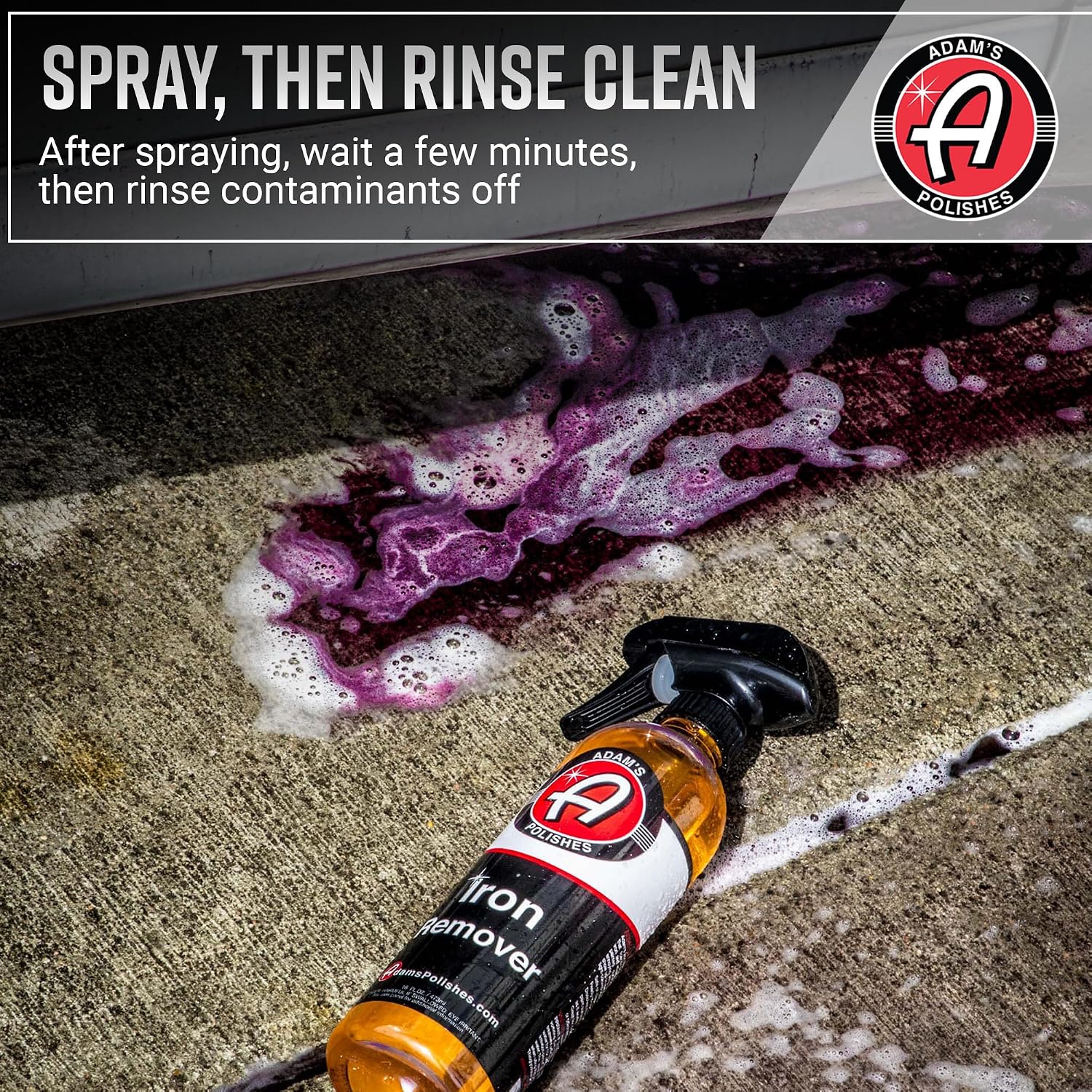 Adam's Iron Remover (16oz, 2 Pack) - Fallout & Iron Remover Spray for Car Detailing Removes Iron Particles in Auto