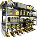 Power Tool Organizer Wall Mount,4 Layers Heavy Duty Storage Rack with 8 Drill Holder, Easy Installation, Tool