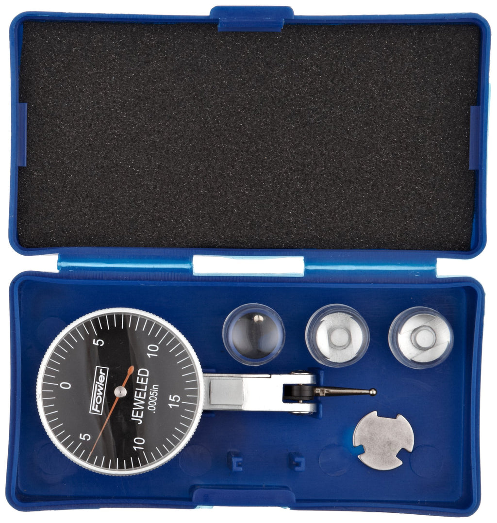 Fowler 52-562-780-0, Horizontal Test Indicator With 0-0.030" Measuring Range (Black)