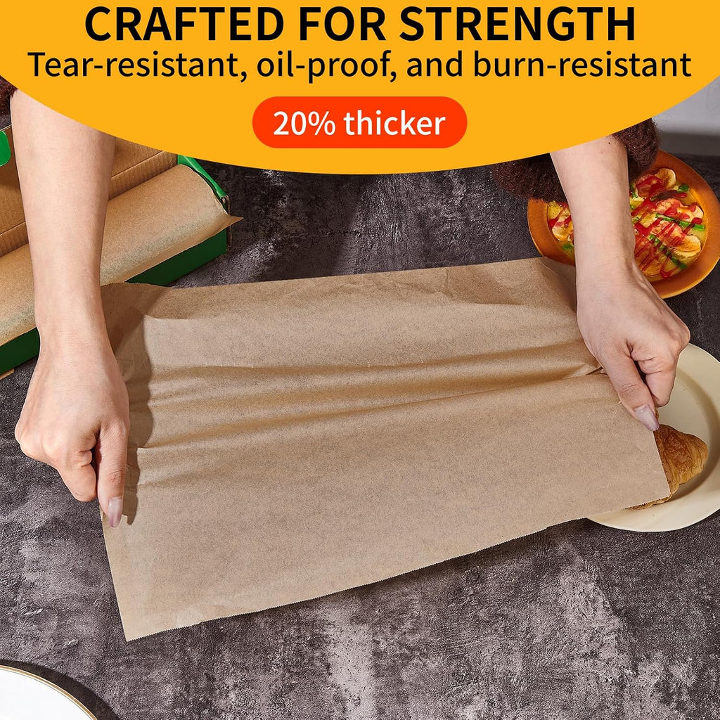 Unbleached Parchment Paper Roll, 15 in x 210 ft 262 Sq.ft, BPA & PFA Free