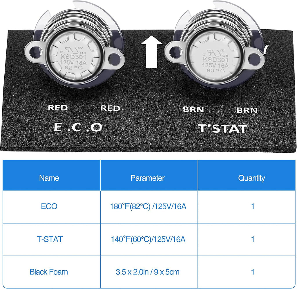 RV Water Heater ECO and T-STAT Kit Compatible with Atwood 91447, 1 Set