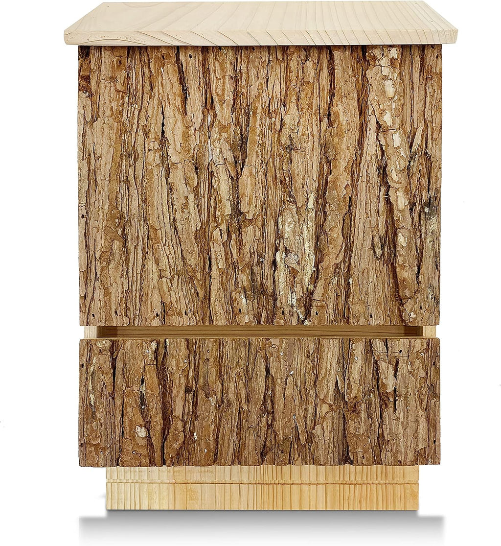 Bat Houses for Outdoors for Tree, Real Bark, 2 Chamber