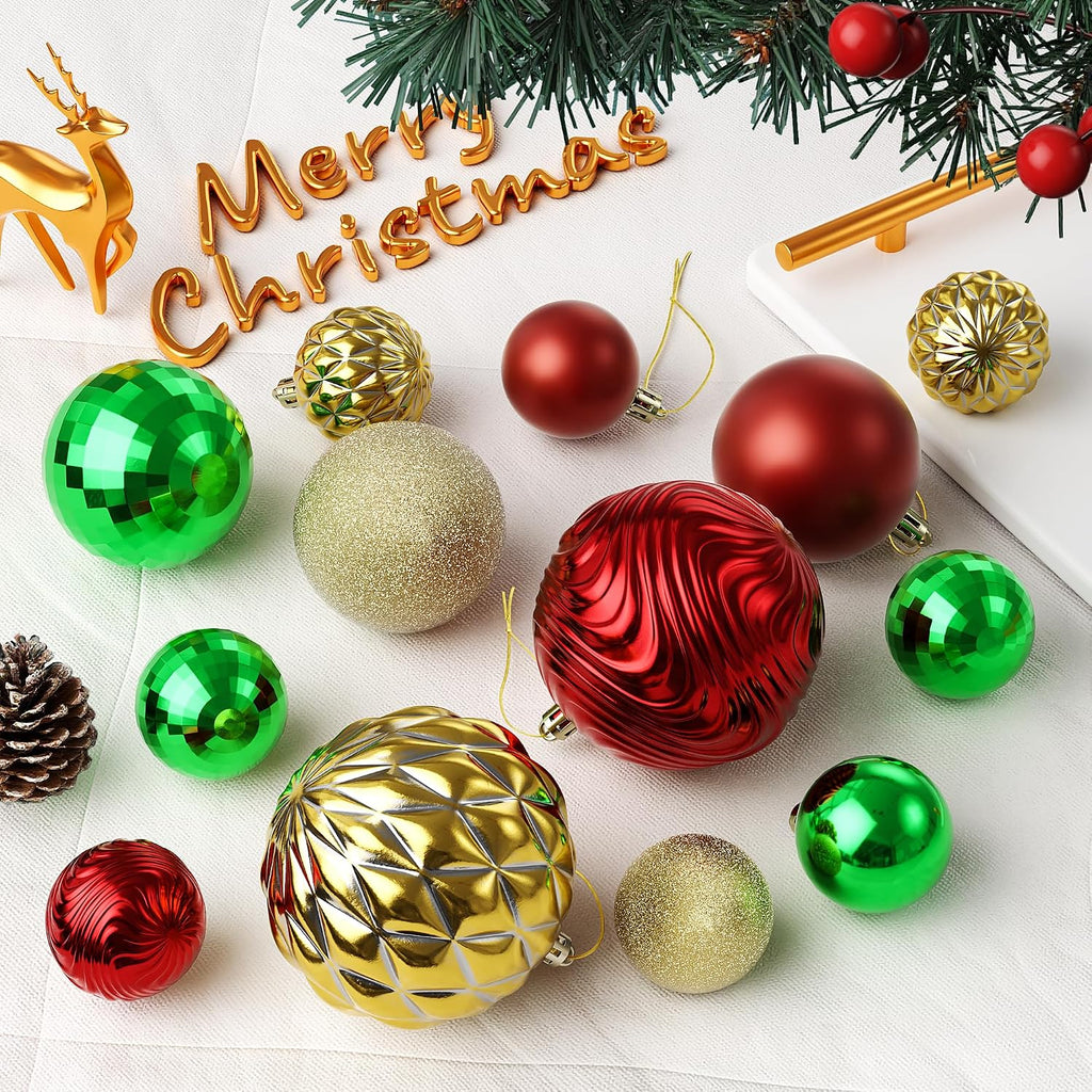 Christmas Tree Ornaments - 36 PCS Shatterproof Christmas Ball Ornaments Set for Holiday, Wreath & Party Decorations