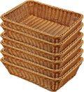 6 Pack Wicker Bread Baskets Woven Serving Basket, 15.8 Inch