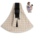 Baby Sling Carrier for Toddler, Houndstooth Baby Carrier Sling, Premium Cotton Linen Adjustable in Both Front and