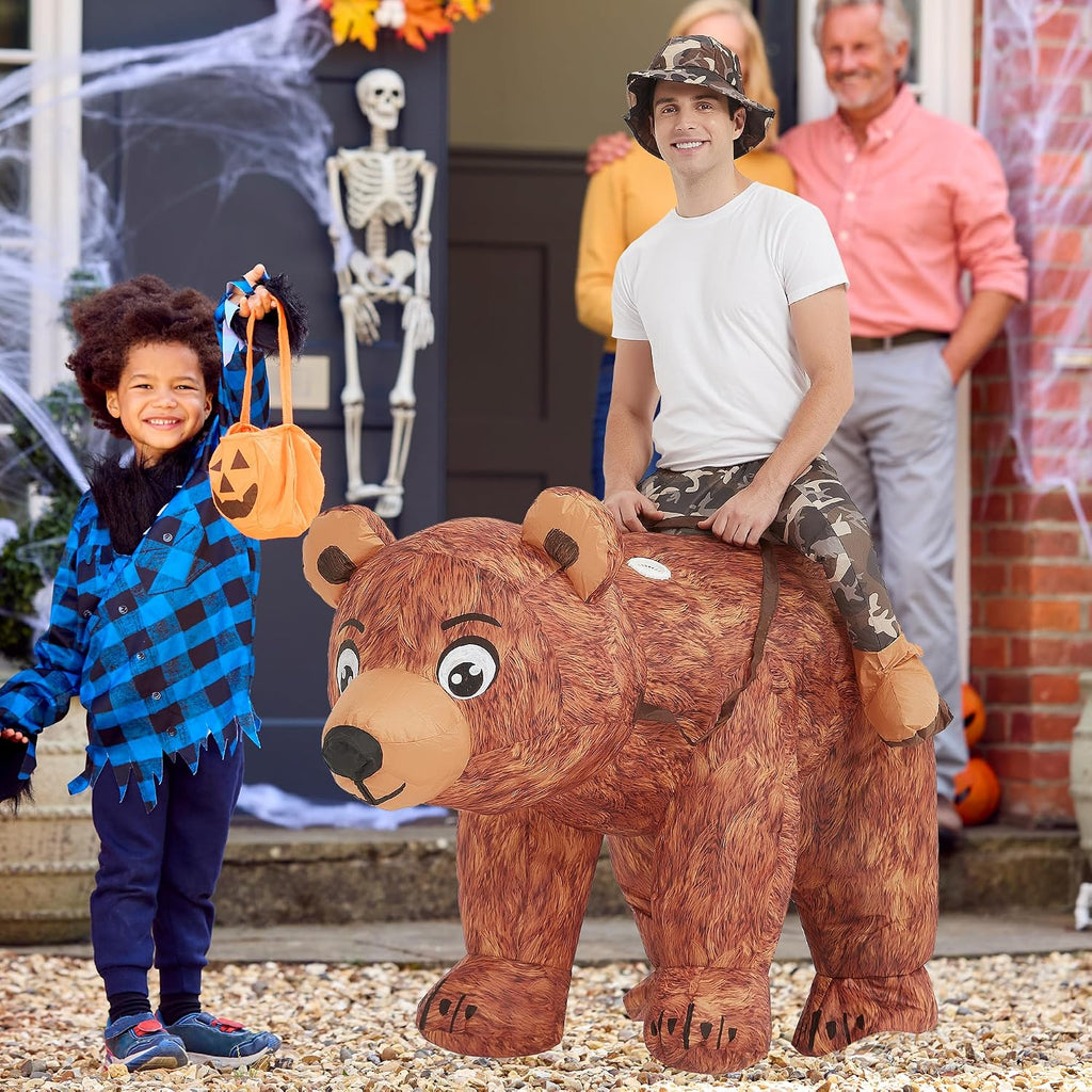 Halloween Inflatable Costume Adult,Blow up Ride Bear Suit Men Women
