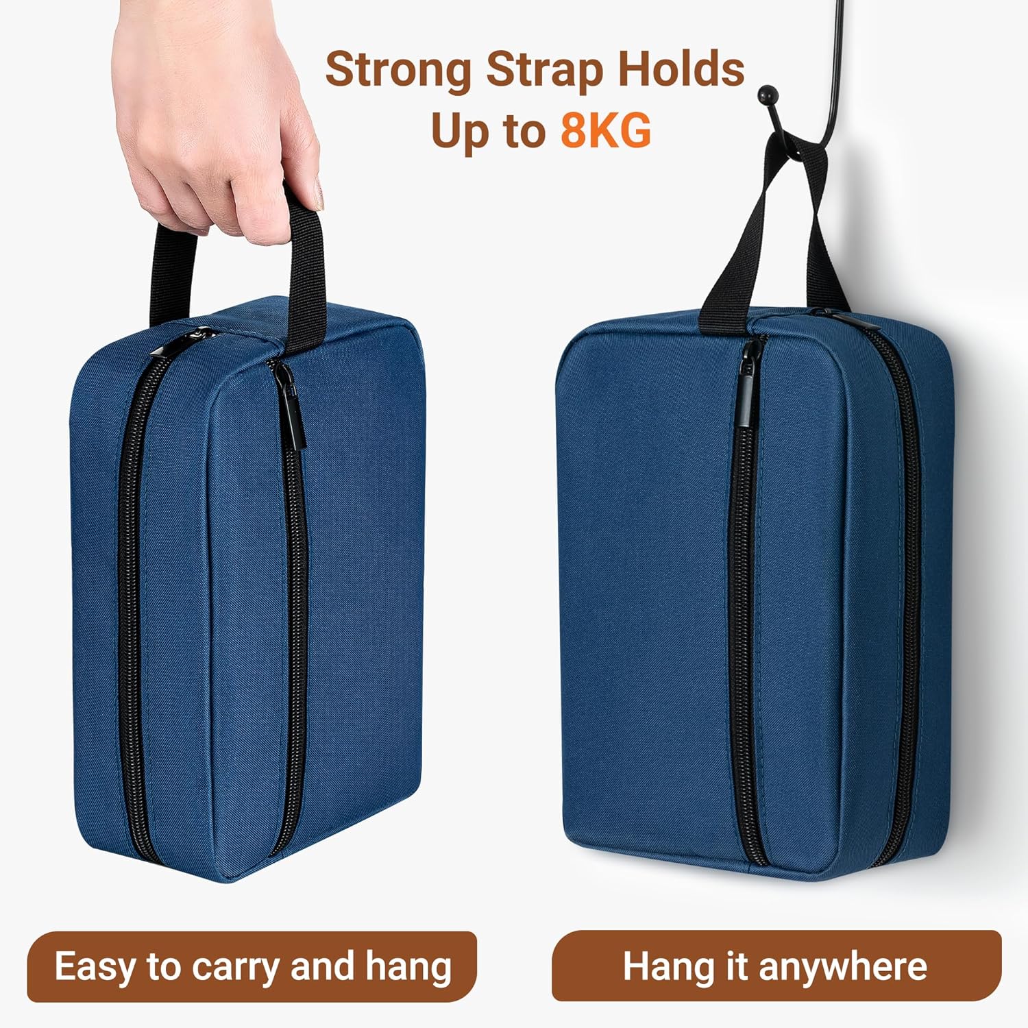 Travel Toiletry Bag for Women and Men,Lightweight Makeup Bag Hanging Dopp Kit with Shaving Compartment Cosmetic
