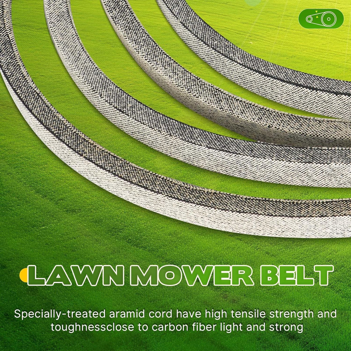 954-05021 100" x 1/2" Lawn Mower 42" Deck Belt for Cub Cadet XT1 LT42 XT2 LX42 754-05021 Ariens 21546422 21547025 21547238 592855001 Craftsman T210 T2200 T2200K T7800 T8000 Lawn Mowers Aramid Cord