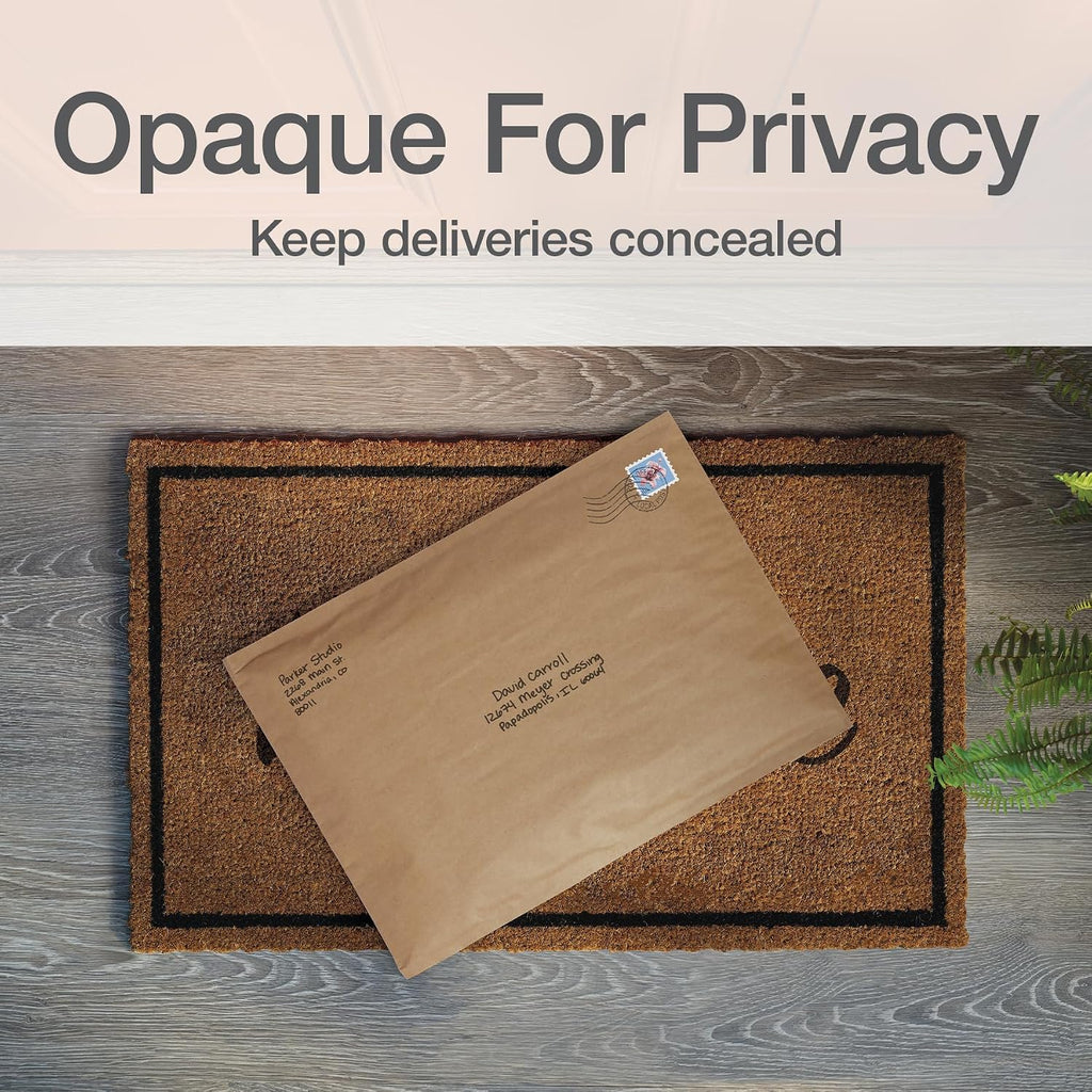 8 x 13 Curbside Recyclable Mailers, Brown Kraft Paper Padded Mailers, Self Seal Closure is Made with Water Based
