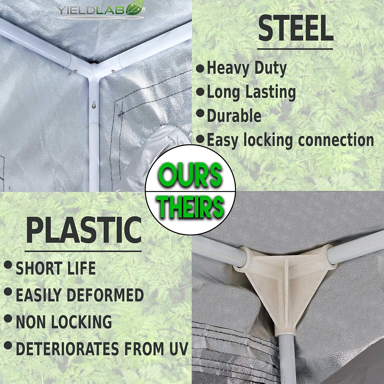 48x24x60 Reflective Indoor Grow Tent 2x4 - Mylar Grow Tent - Black