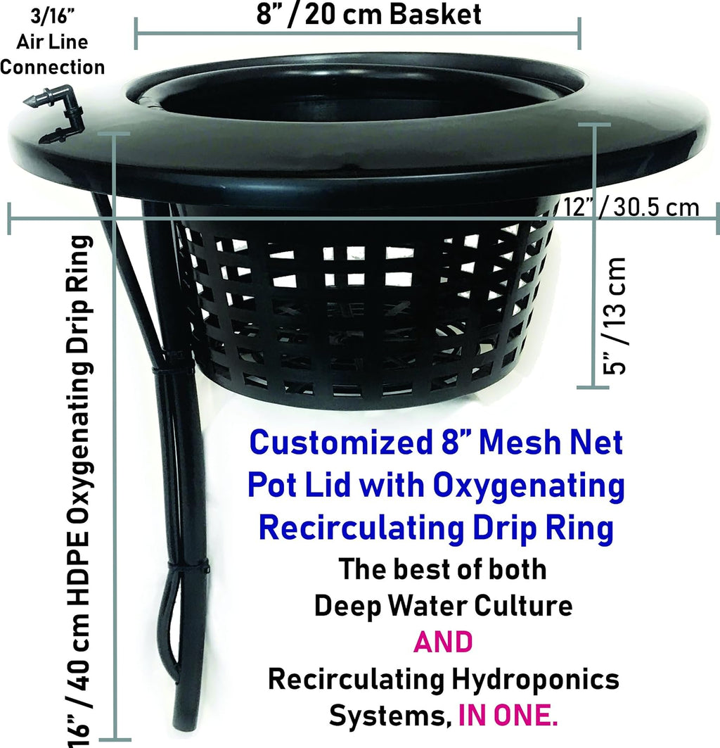 The Atwater HydroPod - Dual DWC Deep Water Culture/Recirculating Drip Hydroponic Garden System - Bubble Bucket