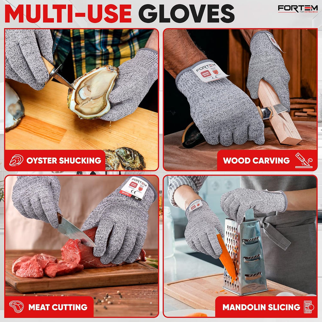 Cut Resistant Gloves - Level 5 Protection, ANSI 100% Food Grade