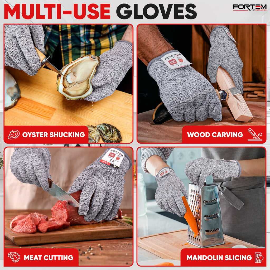 Cut Resistant Gloves - Level 5 Protection, ANSI 100% Food Grade