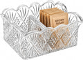 Crystal Sugar Packet Holder, Tea Bag and Sweetener Caddy