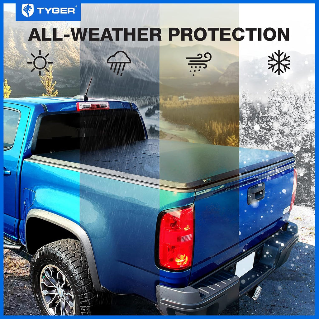 Tyger Auto T3 Soft Tri-fold Truck Bed Tonneau Cover Compatible with 2019-2026 Chevy Silverado GMC Sierra 1500 (Not Fit 19 LD/Limited) | 5'10" (70") Bed | TG-BC3C1053