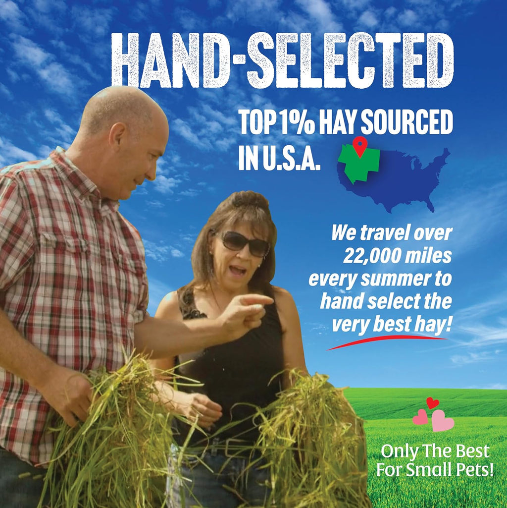 2nd Cutting Perfect Blend Timothy Hay Pet Food for Rabbits, Guinea Pigs, Chinchillas and Other Small Animals, Premium