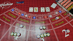 WonAway Casino Mini Baccarat Layout Mat, Professional Vinyl Gaming Table Mat, Red, 5 Player Positions