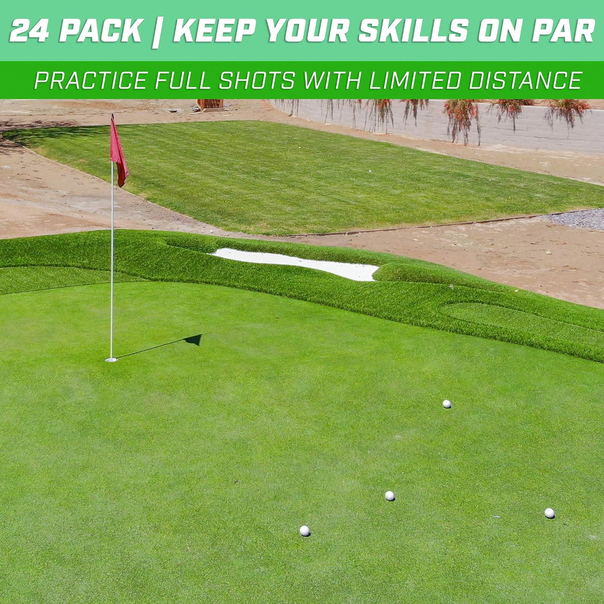 Foam Flight Practice Golf Balls - Choose White or Yellow - Pack of 24 Limited Flight Training Balls