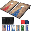 Portable Cornhole Sets, 8 Styles – Choose 4 x 2 ft or 3 x 2 ft - Boards Include 8 Bean Bags, Travel Case, and Game Rules