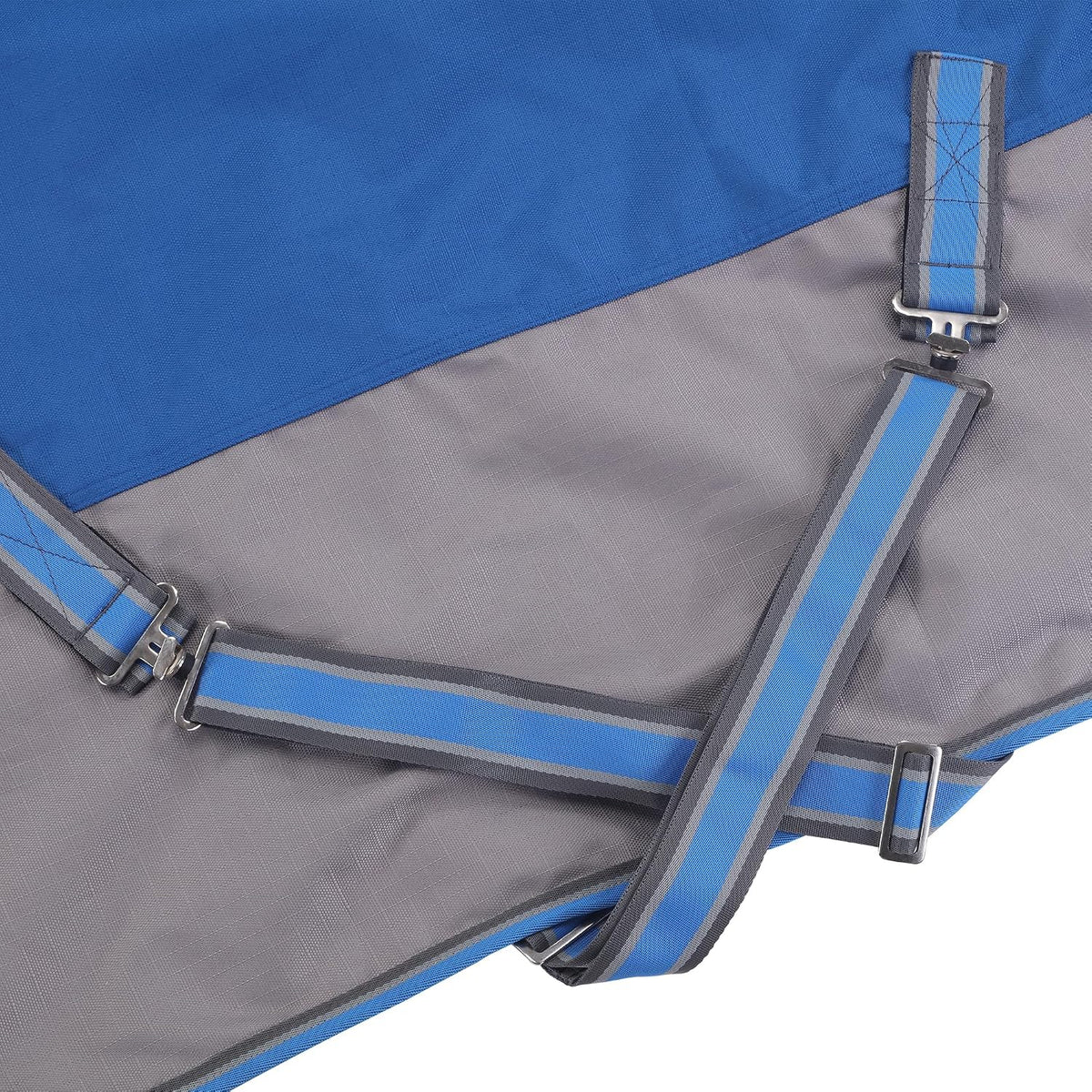 1200D Horse Blanket Waterproof Breathable Turnout (no Filling) Standard Neck Horse Sheet Blue Grey 72IN