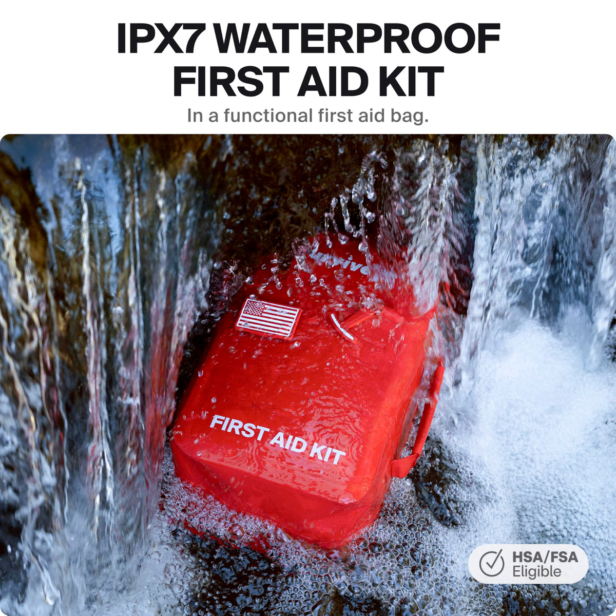 Waterproof First Aid Kit, Emergency Kit for 3-4 People