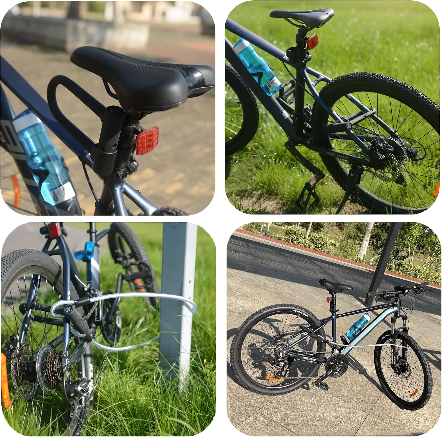 Heavy Duty Bike-U-Lock with Cable, 13.7mm Hardened Steel Anti-Theft, 3 Keys | High Security Protection; Heavy Duty